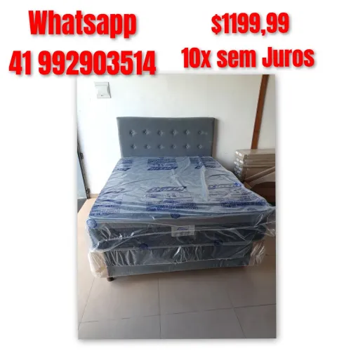 Cama box casal New York novo ## 10x sem juros