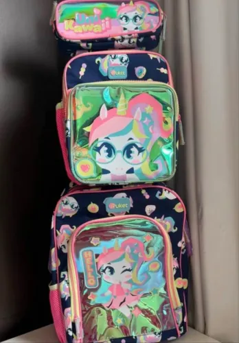 mochila de rodinha Puket Unicórnio