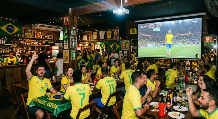 Projetor & Telão com sonorização para Copa do Mundo.