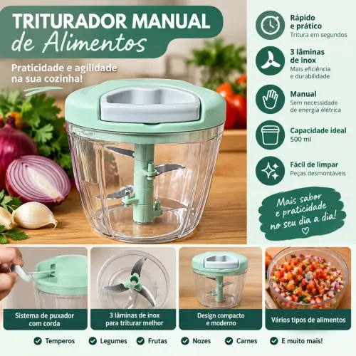 Triturador manual de alimentos