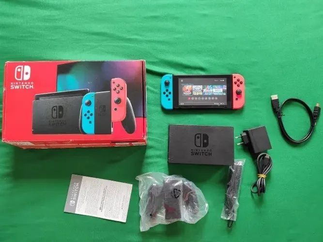 Nintendo switch desbloqueado 128gb cheio de conteúdo V2 dual boot faço envio