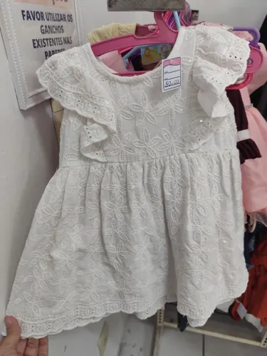 Vestido branco menina 12 a 18 meses