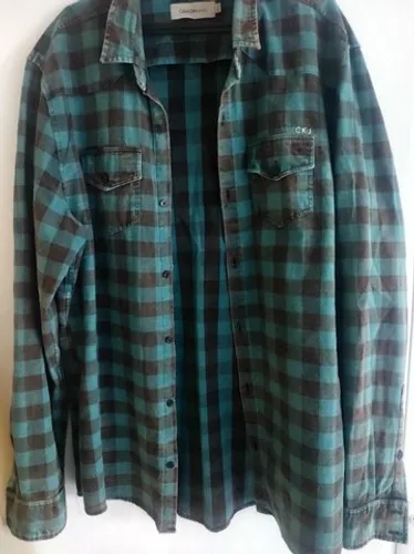 Camisa Xadrez Calvin Klein tamanho GG slim