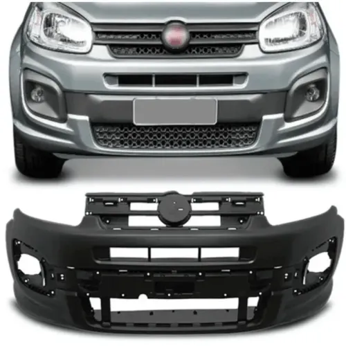Parachoque Dianteiro Fiat Uno Novo 2017 à 2022 - Preto Liso - DTS