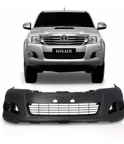 Parachoque Dianteiro Toyota Hilux 2012 à 2015 - Preto Liso - DTS