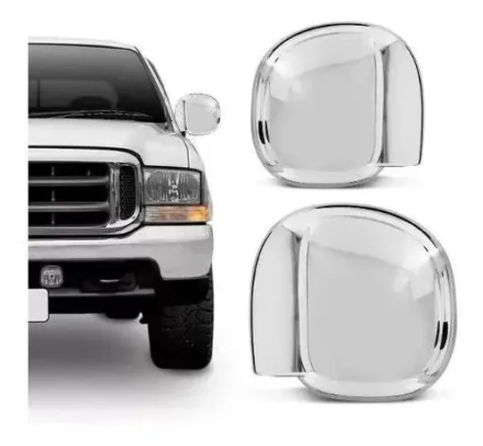 Par De Capa Apliques Cromados Retrovisor Ford F-250 F-350 1999 à 2012
