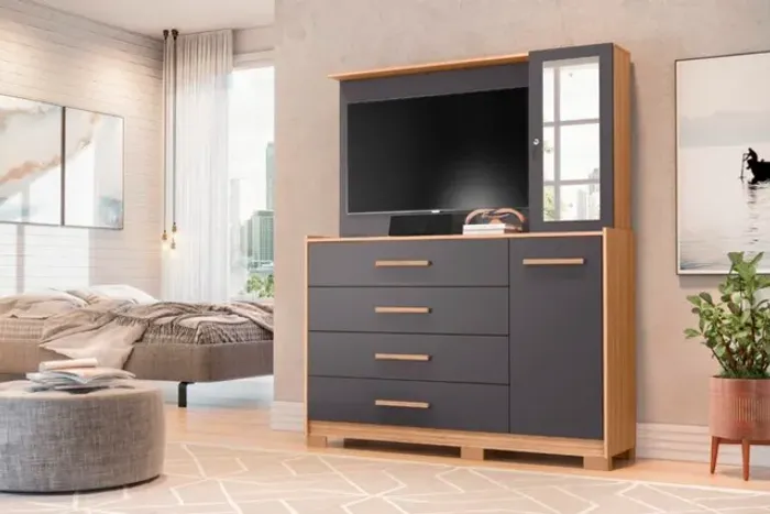 Cômoda Ilhabela com Painel para TV!! Pr338m