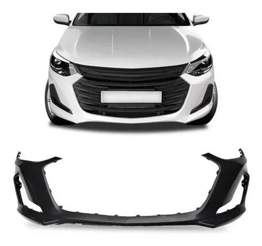 Parachoque Dianteiro Chevrolet Onix 2020 - Preto Liso - R2A