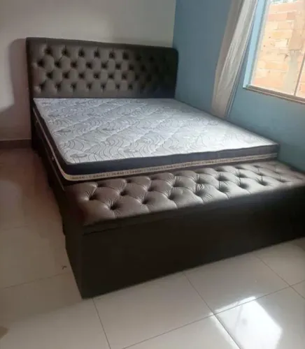 Cama Box Queen com Baú recamier  