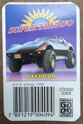 Jogo De Cartas Super Trunfo Grow Offroad