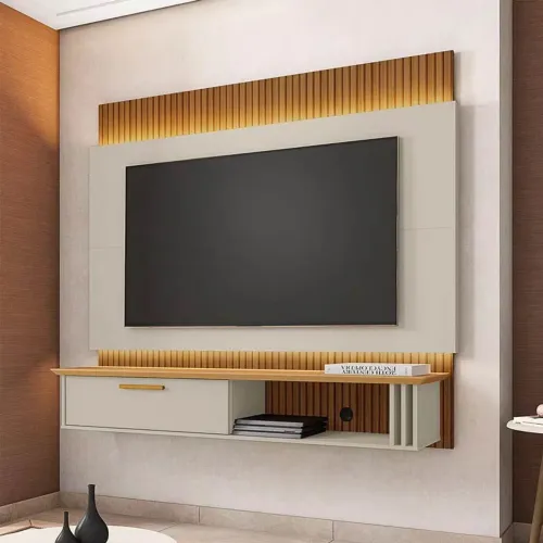 Painel para TV com Nicho e Prateleira Rf6544