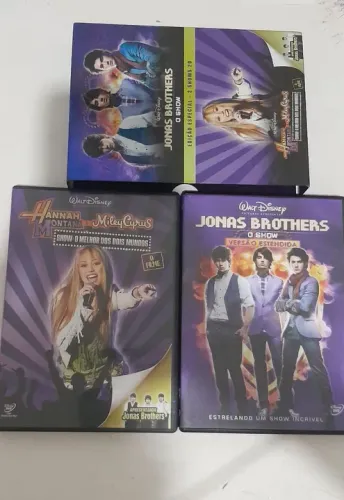 DVDs Hannah Montana e Jonas Brothers, liga da justiça, The sim 3
