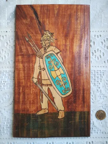 Guerreiro Celta Quadro Artesanal Viking Wicca medieval herói Europa