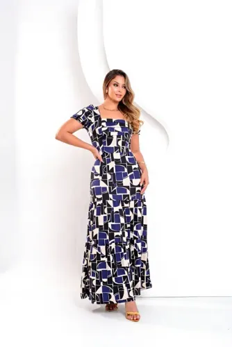 Kit 3 Vestidos Longos Suede Estampado Atacado (Solicite nosso catálogo)