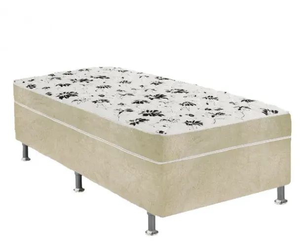 Cama Box Conjugada Solteiro Mola Ensacada 55x88x188