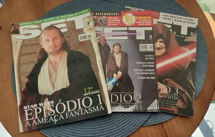 Revistas SET Star Wars Episódios 1, 2 e 3