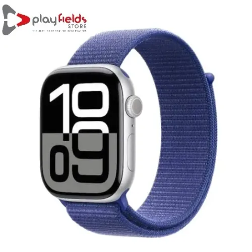 Apple Watch Series 10 GPS 46mm Aluminium Silver / Denim Blue Sport - Produto Novo, Lacrado