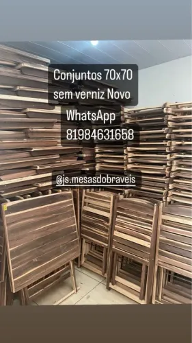 Conjuntos de mesa dobrável