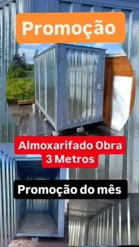 Container Almoxarifado obra GALVANIZADO com ou sem Pintura Varejo e Atacado