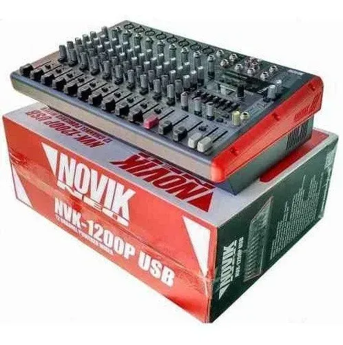 Mesa Amplificada Novik NVK-1200P BT USB 600RMS