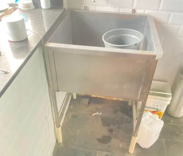 Pia de aço inox para comércio