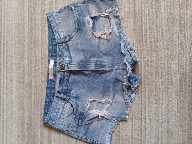 Shorts Jeans Destroyed Feminino