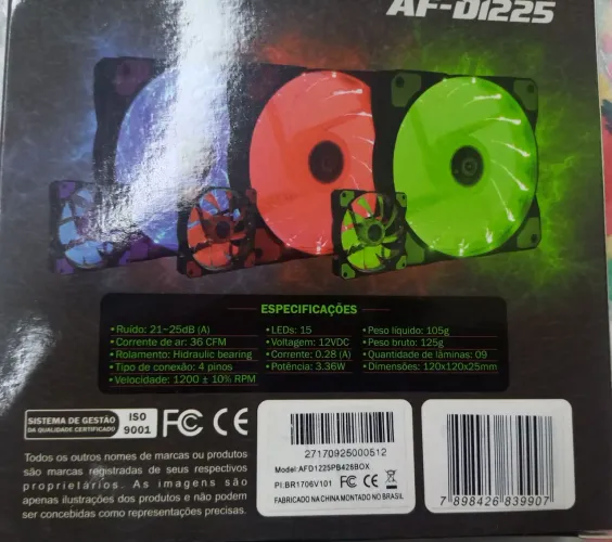 Cooler FAN AF-D1225 RGB 120mm