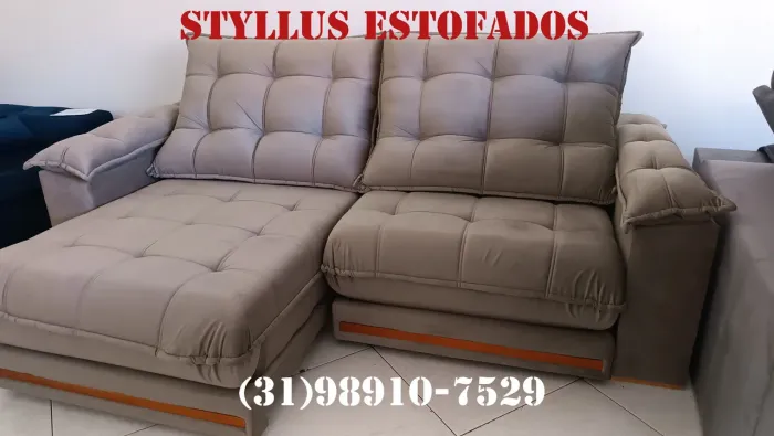 SOFÁ RETRÁTIL COM MOLAS ENSACADAS 