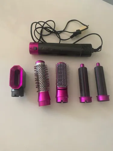 Escova de cabelo secador modelador elétrico multifuncional cachos e chapinha 