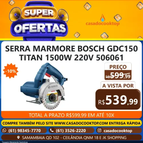 SERRA MARMORE BOSCH GDC150 TITAN 1500W 220V 506061