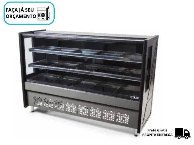 Balcão de Carne Avícola Polar Preto 1,75M
