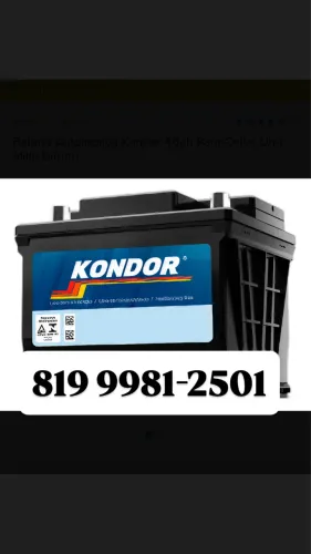 Bateria de carro kondor 269,99 entrega grátis
