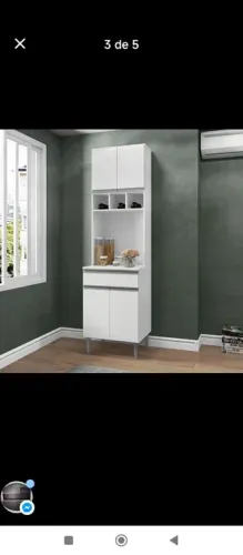 Armário de Cozinha Branco com Nicho