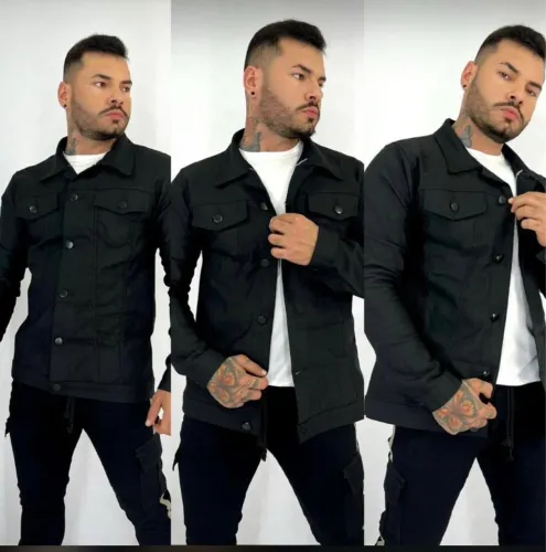 JAQUETA JEANS COM ELASTANO AS TOPS VENDAS ZAP *75