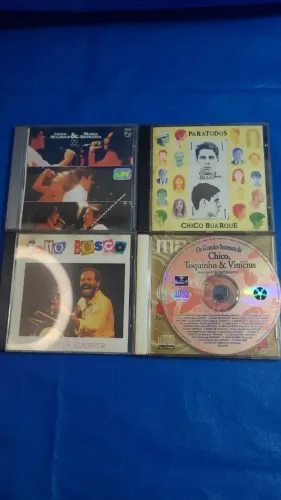 Lote 4 CDs Originais Usados - Chico Buarque, Maria Bethânia, João Bosco, Toquinho & Vinici