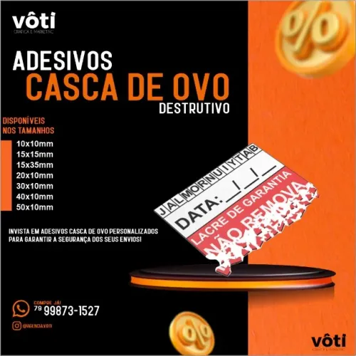 Adesivo Lacre de Segurança 