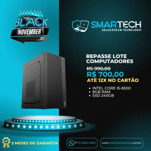 Lote computadores core i5 6500, 8gb memória, ssd 120/240gb - repasse