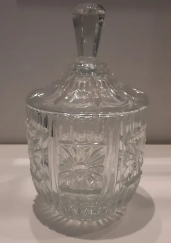 POTE DE VIDRO COM TAMPA  / BOMBONIERE / COMPOTEIRA / ITEM  MESA POSTA    