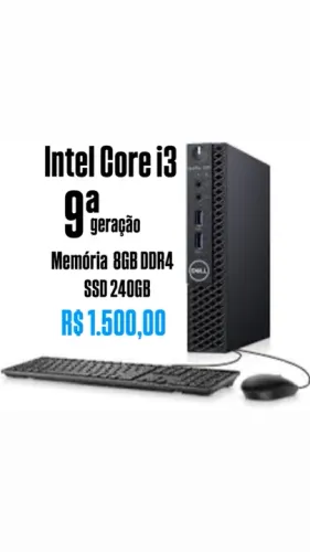 Computador Dell Core i3 9ª Geração - 8GB DDR4 SSD 240GB