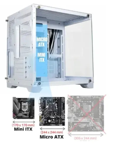 Gabinete Gamer Hayom GB-1791 Branco com 4 Fans Rgb Micro-Atx em Vidro