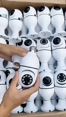 Câmera Lâmpada Wi-Fi 360° Visão Noturna - Instalação Fácil