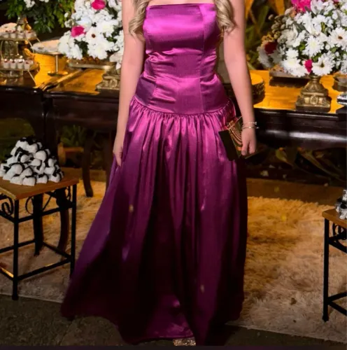 Vestido festa Fúcsia 