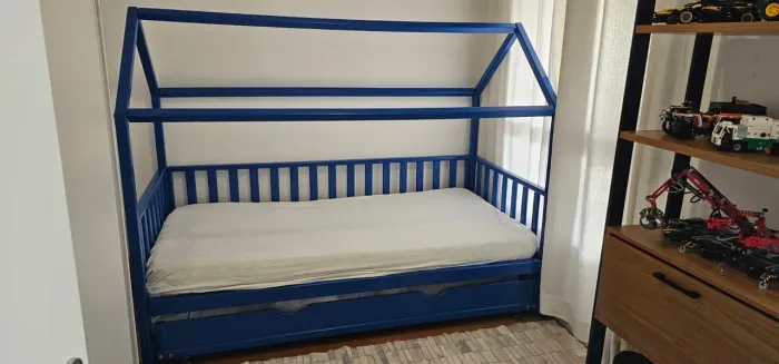Cama casinha solteiro com colchão muskinha
