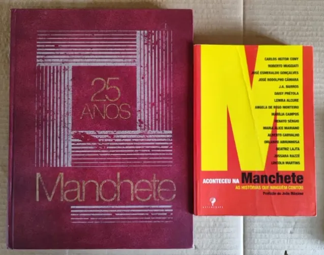 2 Livros : Manchete 25 Anos + Aconteceu na Manchete - muito bem conservados
