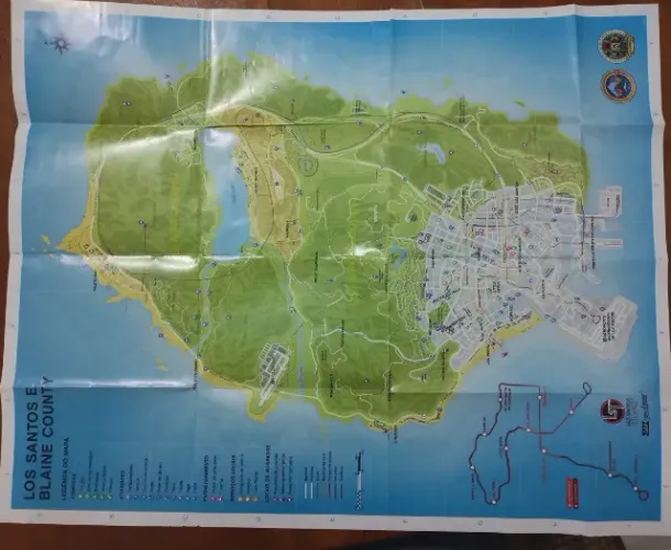 Mapa Do Jogo Gta 5 Original (Usado)