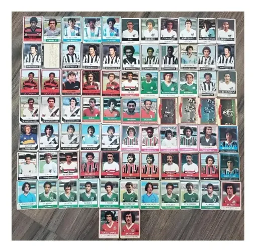 79 Figurinhas Futebol Cards Ping Pong dos anos 70