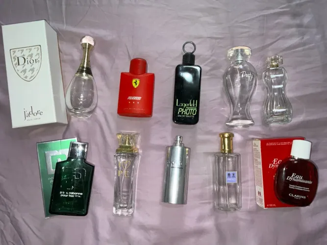 Lote de 10 embalagens de perfume VAZIAS