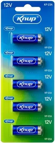  Bateria Pilha Alcalina 12v A23 Knup - Cartela C/ 5 Unidades