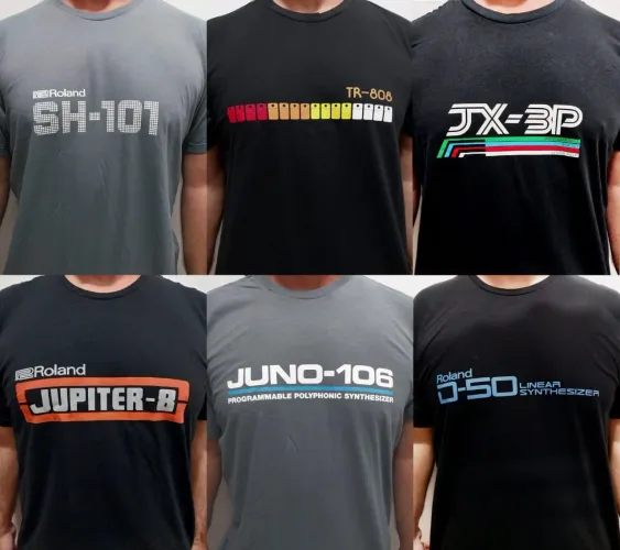 Camisetas sintetizadores vintage