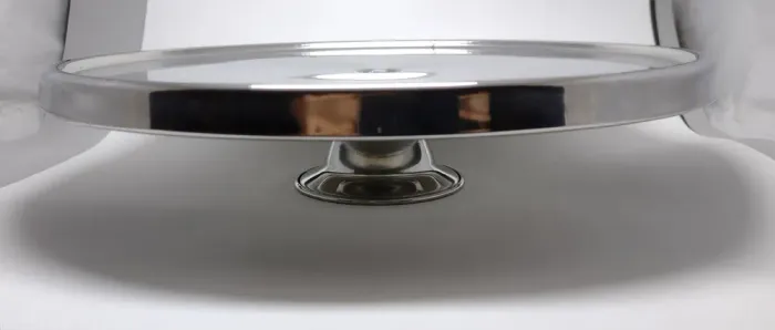 Boleira com pé em inox 31cm